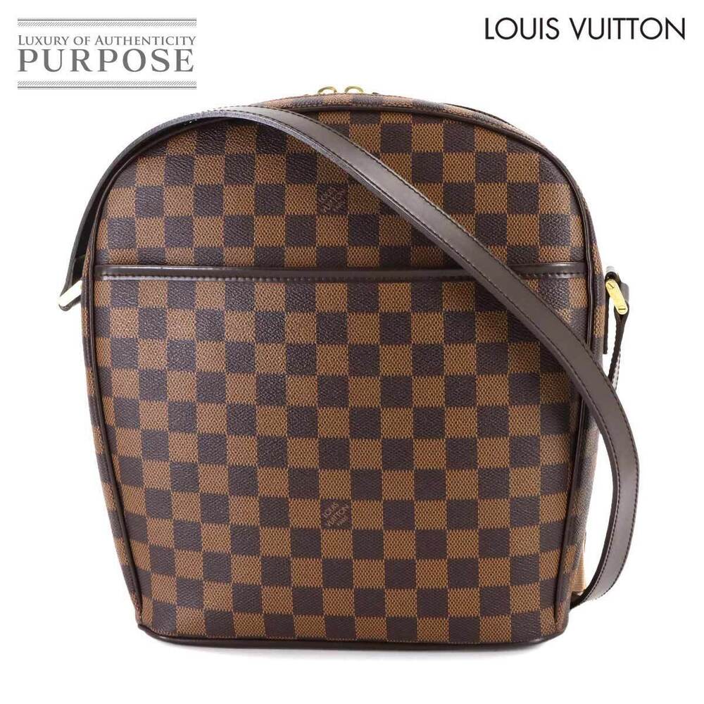 Louis Vuitton Damier Ipanema Shoulder Bag Ebene Brown
